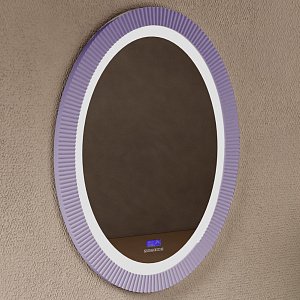 Зеркало с подсветкой Abber STEIN AS6601Violett 60x80 фиолетовое в ванную от интернет-магазине сантехники Sanbest