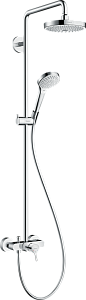 Душевая система Hansgrohe Croma Select S Showerpipe 180 2jet 27255400 купить в интернет-магазине сантехники Sanbest