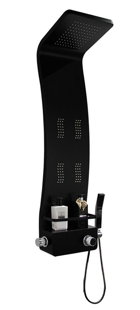 Душевая панель CeruttiSpa ADIGE B CT8980 черная купить в интернет-магазине сантехники Sanbest