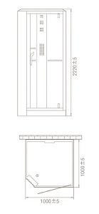 Душевая кабина Orans Diamond SR-89101S 100х100 white купить в интернет-магазине Sanbest
