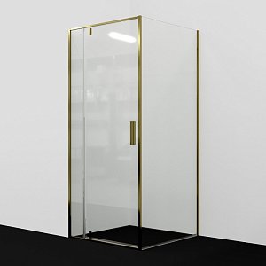 Душевой уголок WasserKRAFT Aisch 55P20 90х80 стекло прозрачное/профиль матовое золото купить в интернет-магазине Sanbest